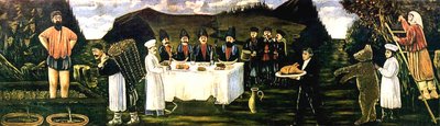 Feast at Vintage Time by Niko Pirosmani